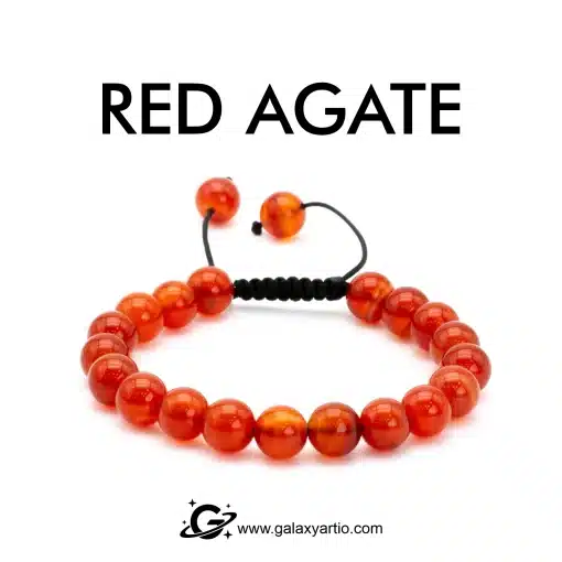 دستبند سنگ عقیق سرخ