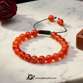 دستبند سنگ عقیق سرخ