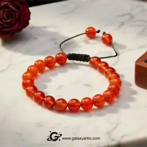 دستبند سنگ عقیق سرخ