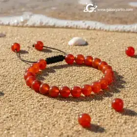 دستبند سنگ عقیق سرخ