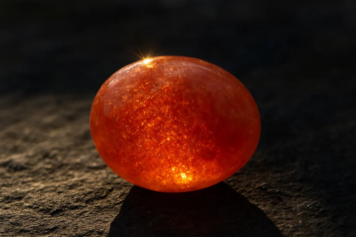 سنگ سان استون در حال درخشیدن زیر نور مستقیم خورشید