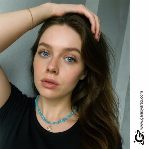 گردنبند سنگ و نقره کاسپین