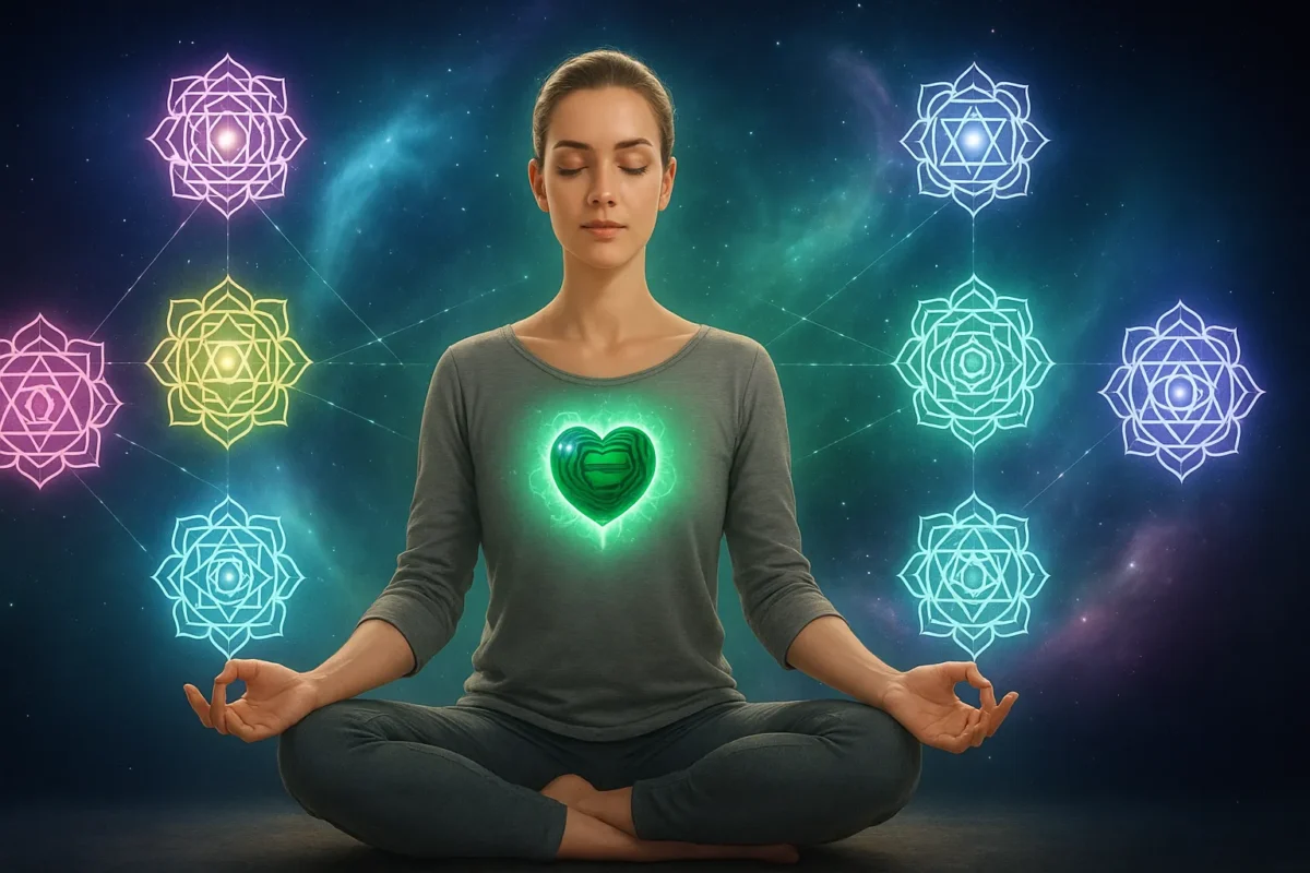 مدیتیشن با تمرکز بر چاکرای قلب و نمایش خواص سنگ مالاکیت