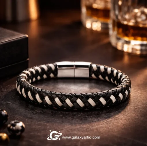 دستبند چرمی زبرا