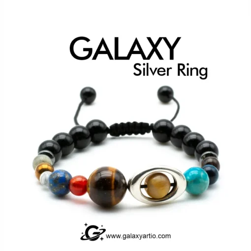 دستبند نقره سیارات