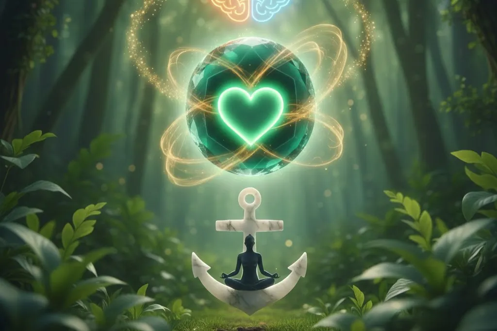 سنگ عقیق خزهای قلبی شکل و تکههای کوچک راف