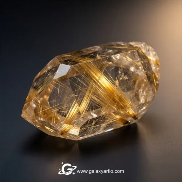 سنگ کوارتز طلایی رتایل دار