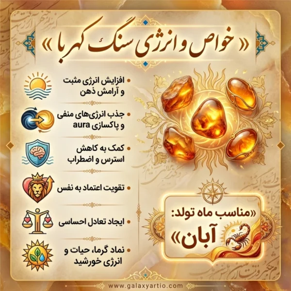 دستبند سان فایر با کهربا