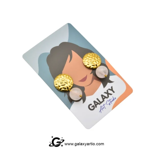 گوشواره سنگ رز کوارتز