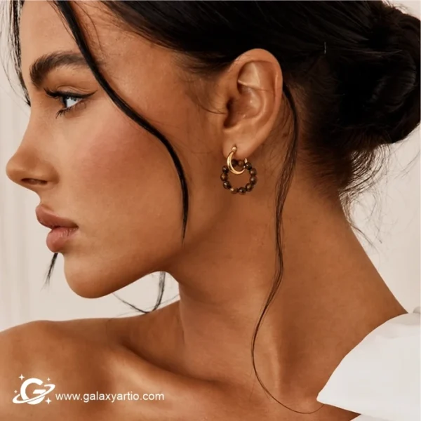 گوشواره چشم ببر جواهری